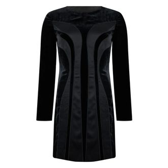 Alberta Ferretti Elegant Short Dress - Dames - Feestkleedjes - Zwart - S - Kleedjes