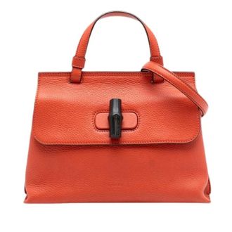 Gucci Pre-owned Handbags, female, Orange, Size: ONE SIZE Pre-owned The Daily Satchel