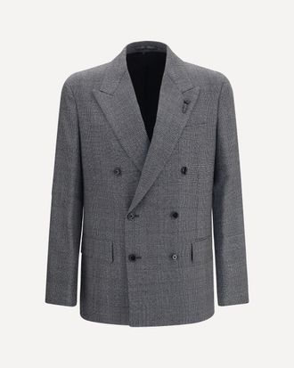 Lardini Double-breasted wool Blazer Male 50