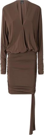 Pinko Midi Jurken - Dames - Casual kleedjes - Bruin - M - Kleedjes