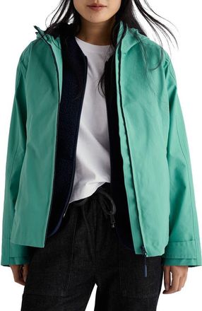 Seasalt Cornwall Waterway Hooded Waterproof Jacket in Sage Leaf at Nordstrom, Size 16