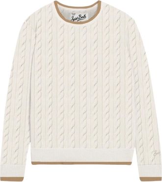 MC2 Saint Barth Dames, Truien, Beige, Maat: L Wol