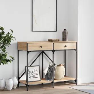 vidaXL Vidaxl - Mesa Consola Madera De Ingenier&iacute;a Roble Sonoma 100x39x78,5 Cm