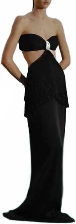 Baobab Dua Strapless Dress In Black