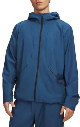 Under Armour UA Unstoppable Woven Full Zip Hoodie in Wham Blue at Nordstrom, Size X-Large