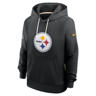 Nike Pittsburgh Steelers Sideline Nike Womens Dri-FIT NFL Pullover Hoodie in Black | 03C300A7L-A0M