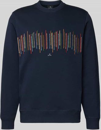 Paul Smith Sweatshirt mit Motiv-Stitching in Marine, Gr&ouml;&szlig;e XL