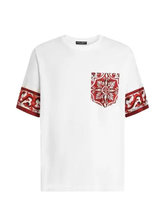 Dolce & Gabbana T-Shirt mit Majolika-Print von Dolce & Gabbana
