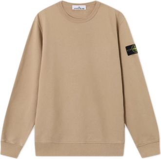 Stone Island Crewneck Sweatshirt - Heren - Sweatshirts - Beige - M - Katoen - Hoodies & sweatvesten