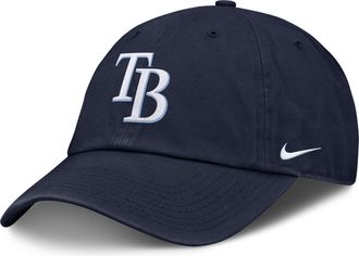 Nike Tampa Bay Rays Club Mens Nike Mens MLB Adjustable Hat in Blue | NB0141STPA-BEK