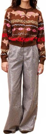 FRNCH Abyssin Knit Cardigan In Ice Brown