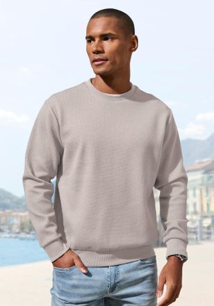 John Devin Sweatshirt JOHN DEVIN, Damen, Gr. XXL (60/62), creme, Obermaterial: 83% Baumwolle, 16% Polyester, 1% Elasthan, unifarben, regular fit, Rundhals, anges