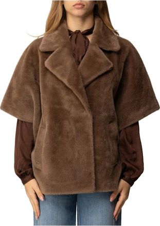 Manila Grace Dames, Mantels, Bruin, Maat: 2XS Wol