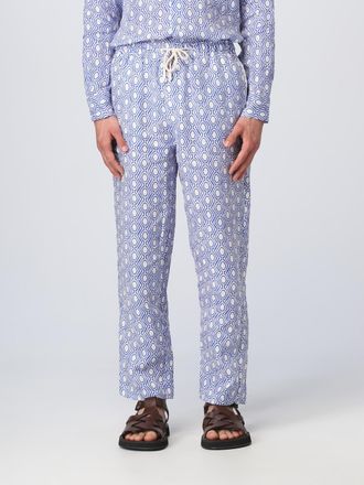 Peninsula Linnen Casual Broek Geometrisch Patroon