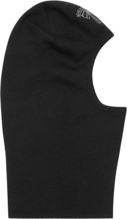 Acne Studios Zwarte Merinowol Bivakmuts Hoed - unisex - Hoeden - Zwart - ONE Size - Wol - Accessoires