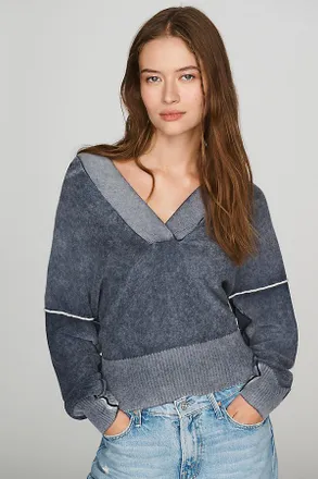 Pilcro Cashmere Deep-V Sweater