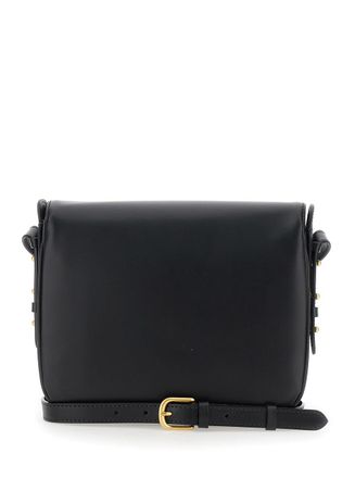 SOEUR Womens Crossbody Bag Bellissima Maxi Black Leather Shoulder