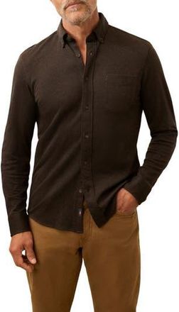 Faherty Coastline Knit Button-Down Shirt in Bear Mountain Houndstooth at Nordstrom Rack, Size Small