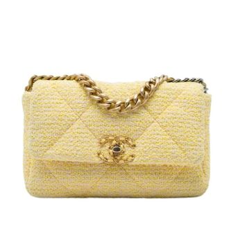 Chanel Pre-owned 19 Flap Bag - - Pre-owned - Donna - Giallo - ONE SIZE