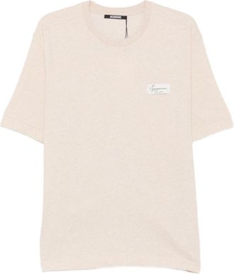 Jacquemus Beige Relaxed Logo T-Shirt