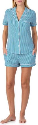Kate Spade New York print short pajamas in Blue Stripe at Nordstrom, Size Medium