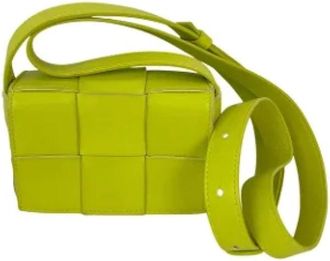 Bottega Veneta Pre-owned Cross Body Bags, female, Green, Size: ONE SIZE Pre-owned Leather shoulder-bags