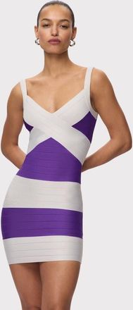 H&eacute;rve L&eacute;ger The Vip Dress in Pansy Grey at Nordstrom, Size Xx-Small