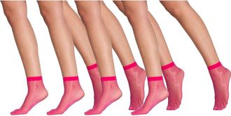 Lechery 4 Pairs of Glossy Sheer Socks in Pink at Nordstrom