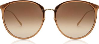 Linda Farrow KINGS LFLC747/S C20 Womens Sunglasses Brown Size 58