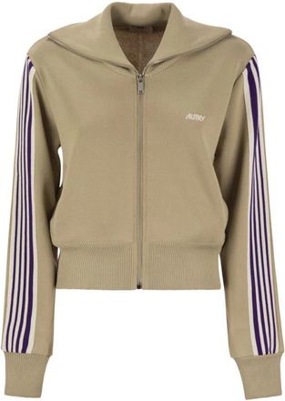 Autry Viscose Sweatshirt - Dames - Vesten - Beige - M - Truien & Vesten