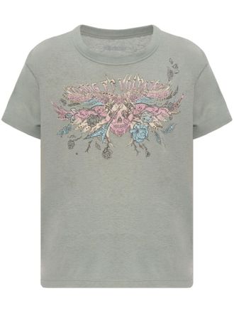 Zadig&Voltaire Marta Concert Diamant&eacute; crew-neck T-shirt - Grey