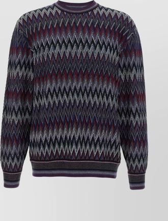 Missoni zigzag design crew neck sweater