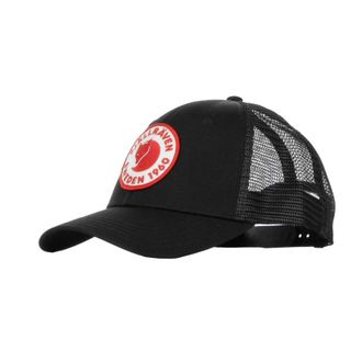 Fj&auml;llr&auml;ven Gebogen klep pet met zwart logo - Heren - Petten - Zwart - S/M - Katoen - Accessoires