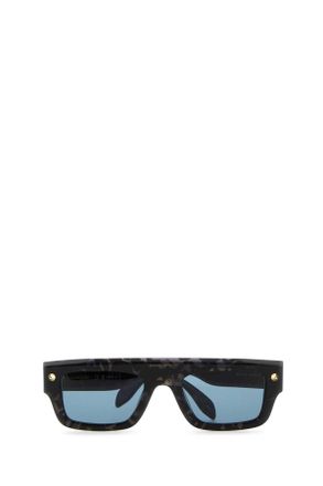 Alexander McQueen Womens Multicolor Acetate Sunglasses Havanahavanablue Exterior: Occhiali Da Sole