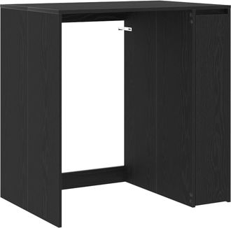 vidaXL Armario Para Lavadora Con Puerta Roble Negro 87 X 60 X 89 Cm Vidaxl