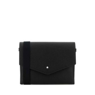 Montblanc Black Leather Companion Crossbody Bag 000 Borse A Tracolla