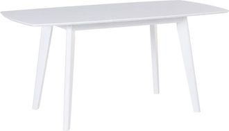 Beliani Mesa de comedor extensible madera maciza patas de madera blanco 120-160 x 80 cm escandinavo Sanford