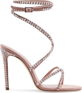 PARIS TEXAS Poederkleurige Criss-Cross Hoge Hak Sandalen - Dames - Sandalen met hakken - Roze - 36 EU - Schoenen