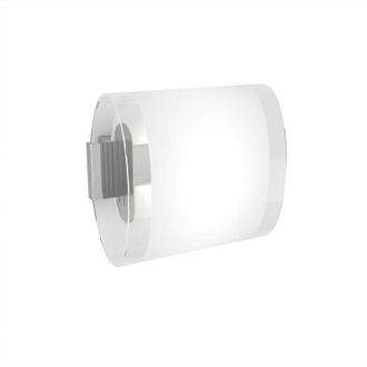 Top-Light Applique Contemporanea Oval Tube Metallo Cromo Vetro Satinato Trasp 1 Luce G9