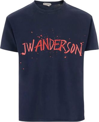 J.W.Anderson T-shirt met logoprint - Blauw
