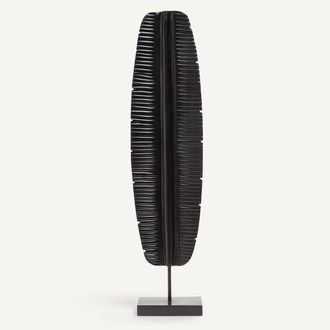AM.PM Decoratief element op sokkel, gebrand teakhout, Tawi