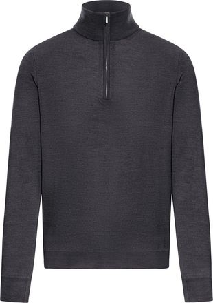 Zanone SWEATER WITH HALF ZIP IN WOOL FLEX - Zanone - Man