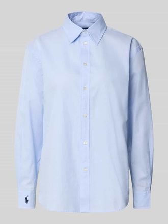 Polo Ralph Lauren Hemdbluse mit Knopfleiste in Hellblau, Gr&ouml;&szlig;e S