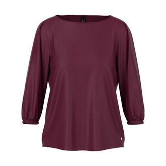 Marc Cain Overhemden, Dames, Paars, XS, Feminine Blouse in Pure Silk