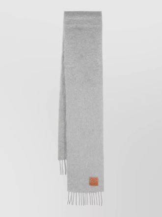 Loewe mohair wool scarf fringed edges medium