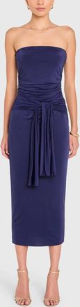 Amanda Uprichard Ayanna Midi Dress In Navy