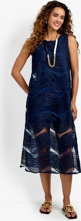Trina Turk Belisama Organza Midi Dress in Ink at Nordstrom, Size 10