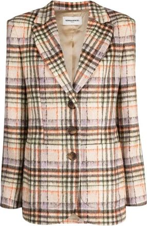 Sonia Rykiel Blazer a quadri con revers a lancia - - Jackets - Donna - Multicolore - M