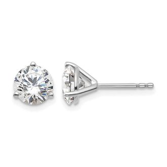 Diamond2Deal 14k White Gold 1 1/2 ctw Lab Grown Diamond Stud Earrings