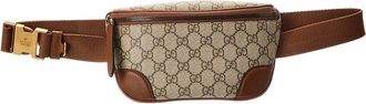 Gucci Gg Emblem Small Gg Supreme Canvas & Leather Belt Bag
